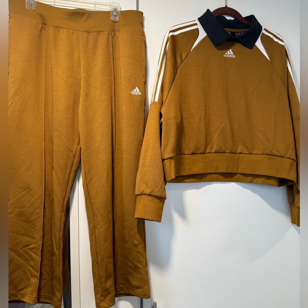 Adidas Tan track suit